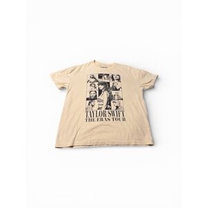 Taylor Swift The Eras Tour Medium Beige T-Shirt Band Tee Pop Rock